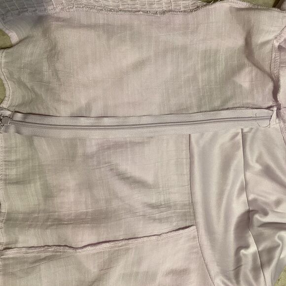 Nine West Lilac Fairy Puff Sleeve Corset Top Cottagecore Girly Princess Size L - Picture 5 of 5